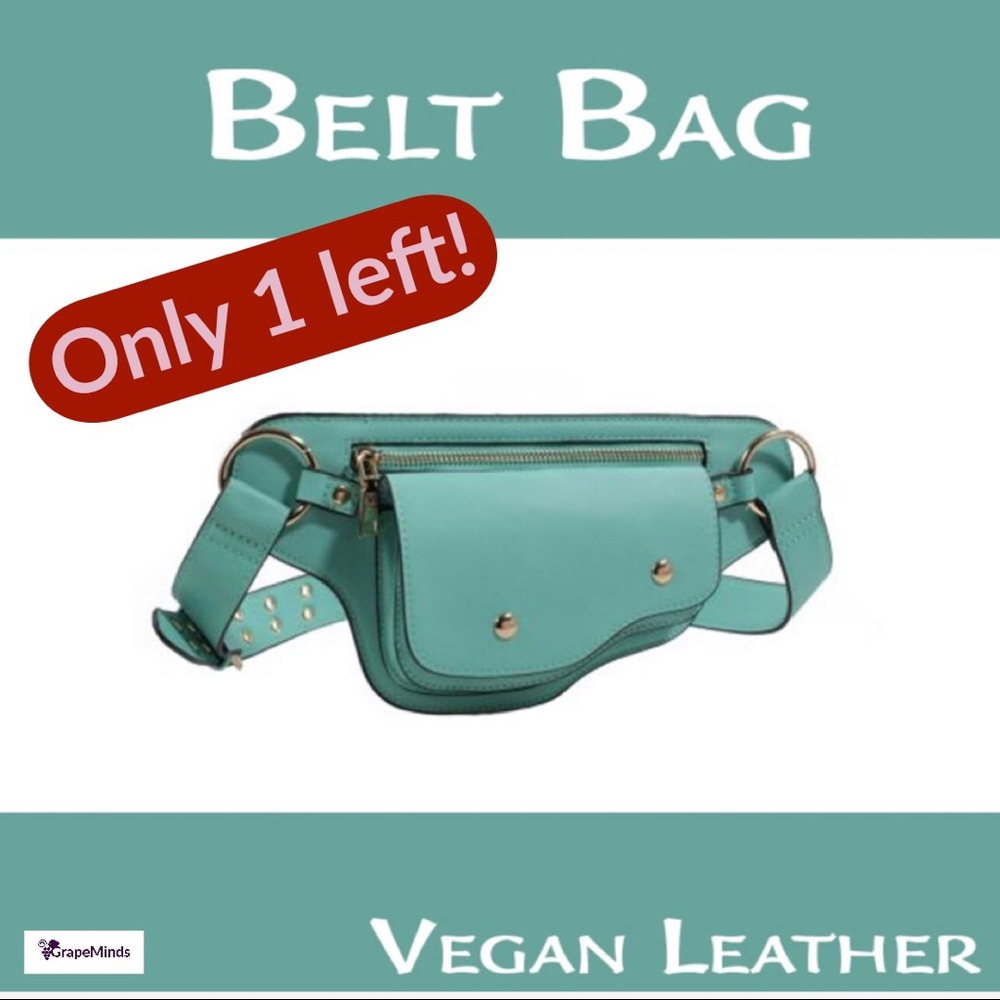 Isabelle Vegan Leather Mint Belt Bag Fanny Pack - Picture 1 of 7
